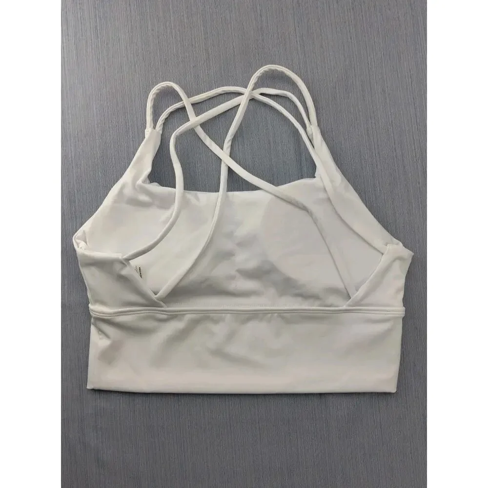 Women's Strappy Back Padded Sports Bra Size S